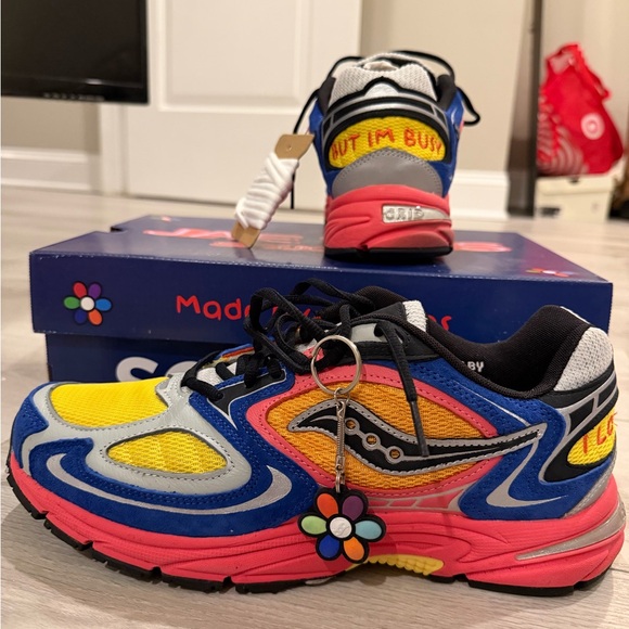 Saucony Other - Saucony x Jae Tips Jazz 9 Sneakers - Blue/Yellow/Orange/Pink